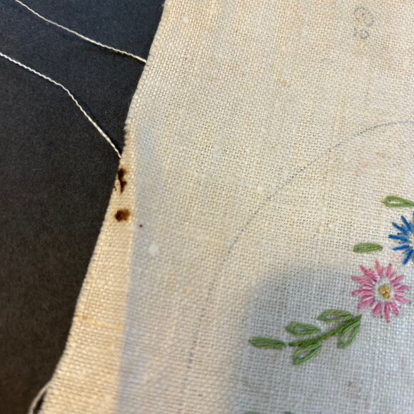 Vintage Prime Needleart Co Stamped Linen #1082 Floral Runner Unfinished Project - Picture 10 of 13